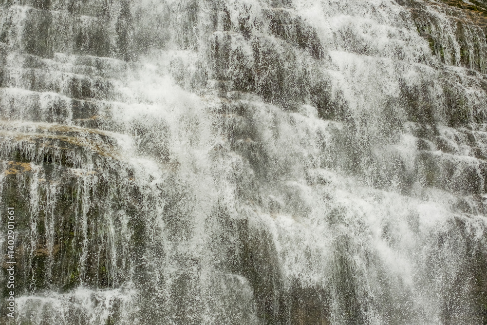 Cola de Caballo Waterfall in the Ordesa y Monte Perdido National Park, Pyrenees mountains.