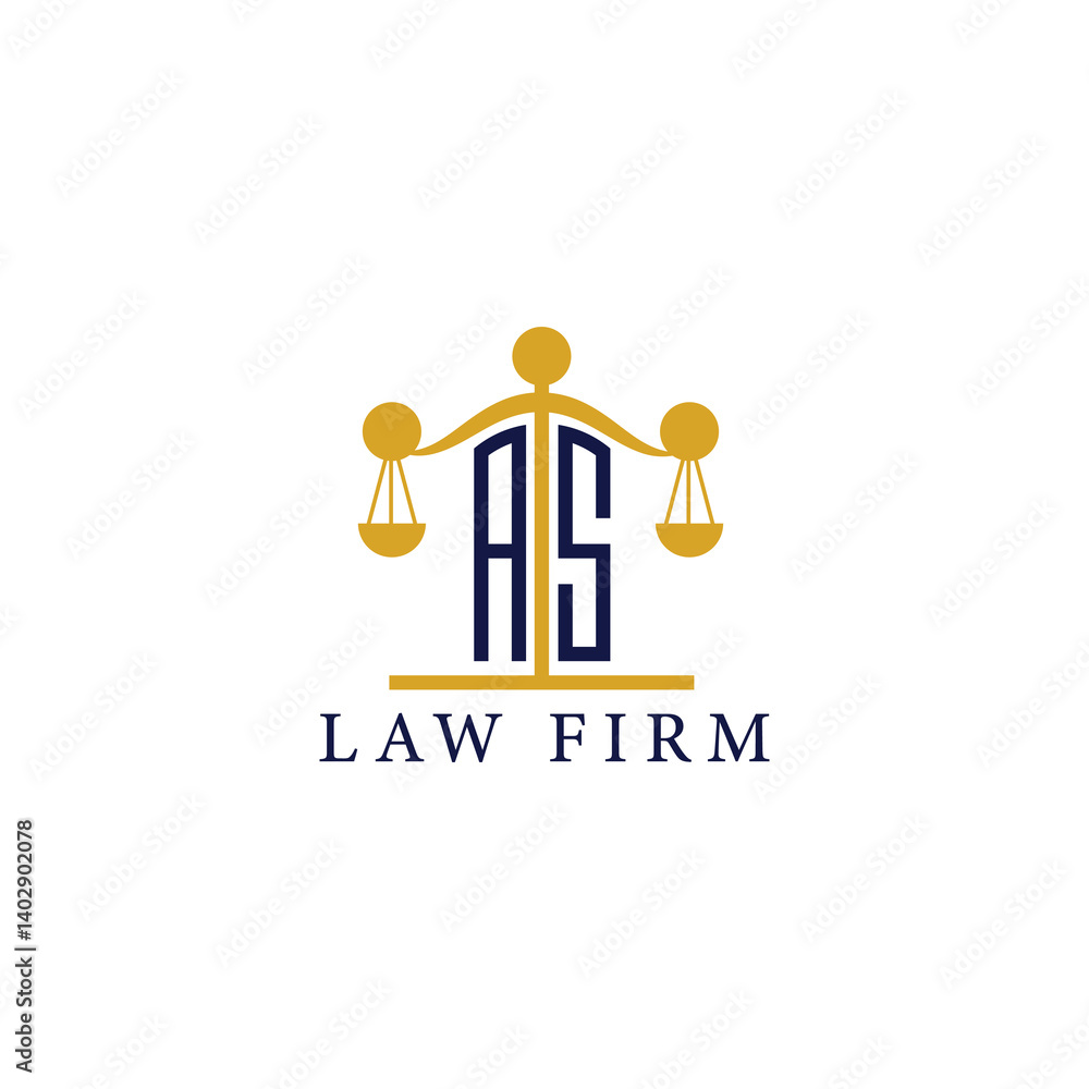 Modern Law Firm Logo with Scales of Justice Modern Law Firm Logo with Scales of Justice