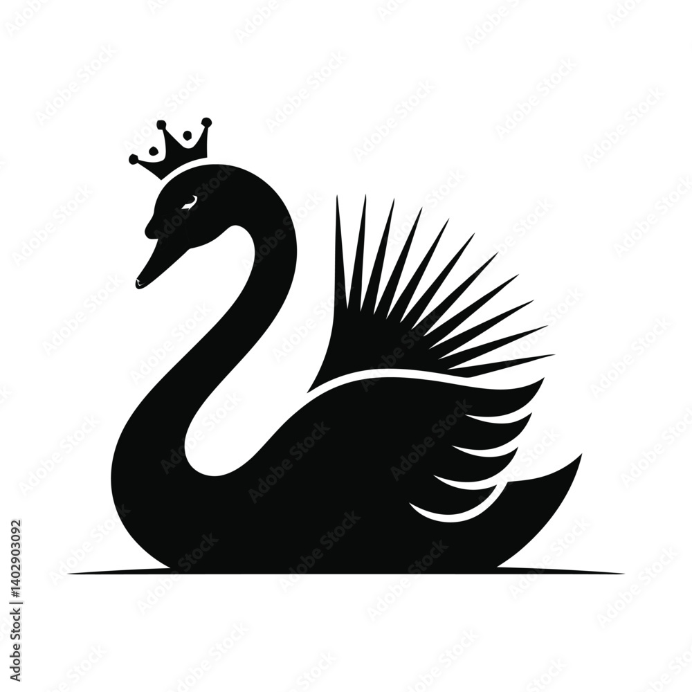 Fototapeta premium Peacock Bird Silhouette vector illustration