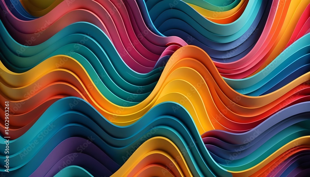 Colorful Abstract Wave Pattern Colorful Abstract Wave Pattern