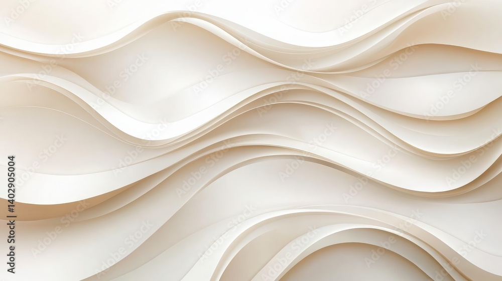 Obraz premium Elegant abstract background with flowing curves and soft textures in neutral tones, perfect for design projects and artistic presentations, abstract art concept