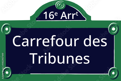 16e Arrt, Elegant Parisian Street Sign