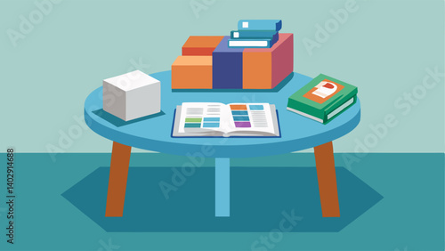 A small table with magazines and brochures for patients to browse.