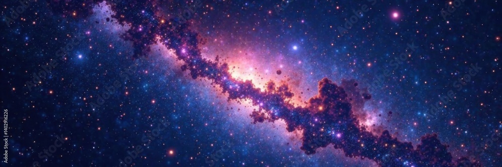 Fototapeta premium Milky Way galaxy with stars and space dust in the universe, cosmos, cosmic dust, space