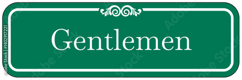 Restroom sign gentlemen