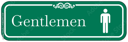 Restroom sign gentlemen