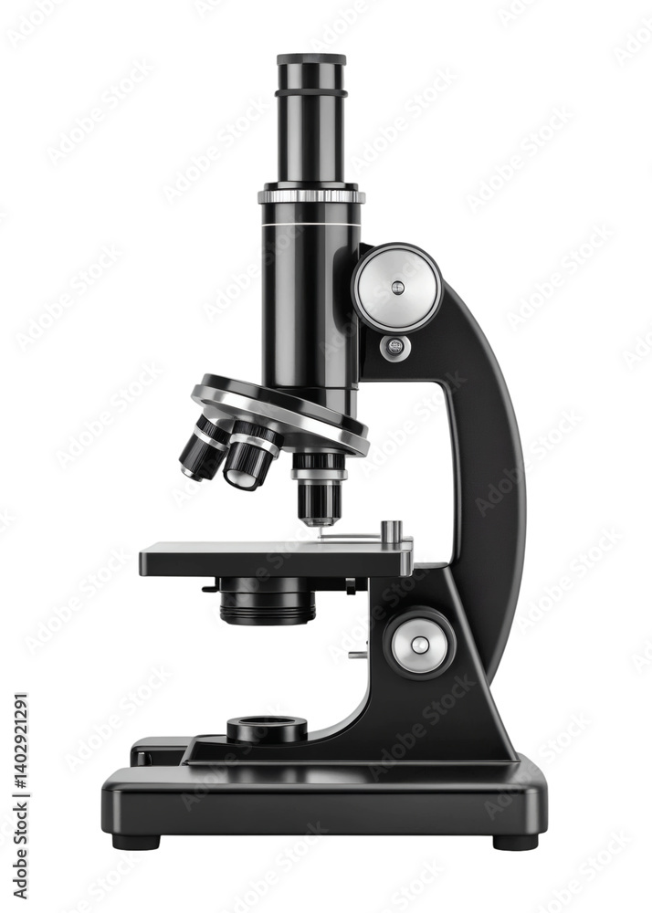 Microscope of Discovery: A highly detailed, photorealistic image of a classic microscope stands as a symbol of scientific exploration, used in research and discovery Microscope of Discovery: A highly detailed, photorealistic image of a classic microscope stands as a symbol of scientific exploration, used in research and discovery
