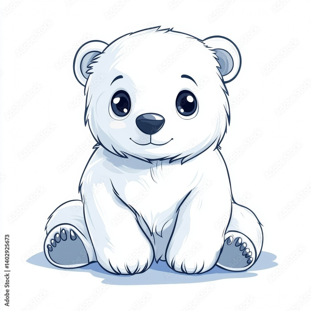 Fototapeta premium adorable polar bear cub