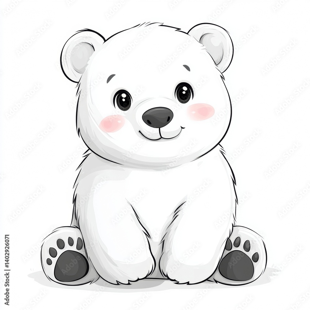 Obraz premium cute polar bear cub
