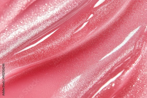 Wallpaper Mural Photo of Fresh lip gloss smear of bright pink color. Background texture for backdrops or mapping Torontodigital.ca