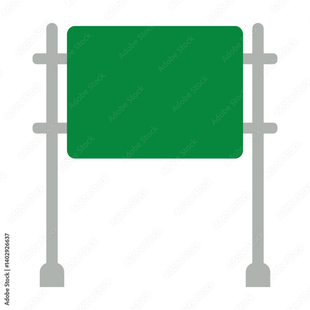 Fototapeta premium Green Road Sign Board Icon, Simple Icon Vector Design, best used for presentation, application, web and banner