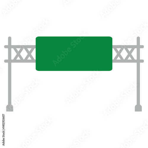 Green Road Sign Board Icon, Simple Icon Vector Design, best used for presentation, application, web and banner