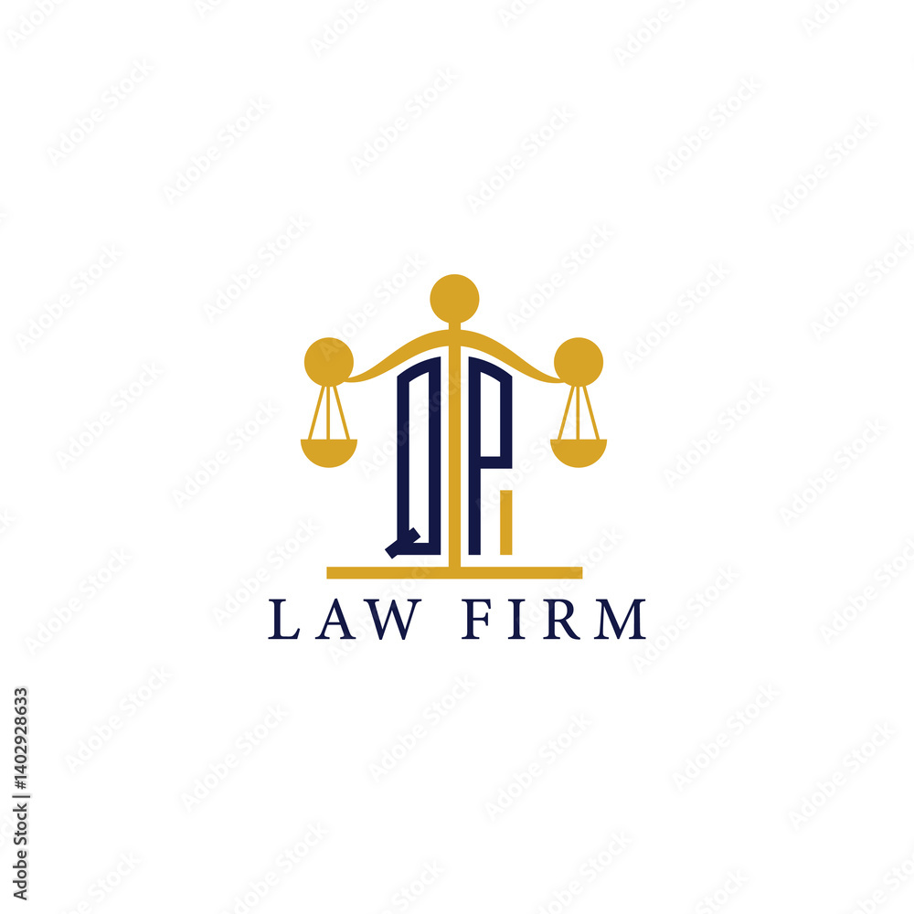 Modern Law Firm Logo with Scales of Justice Modern Law Firm Logo with Scales of Justice