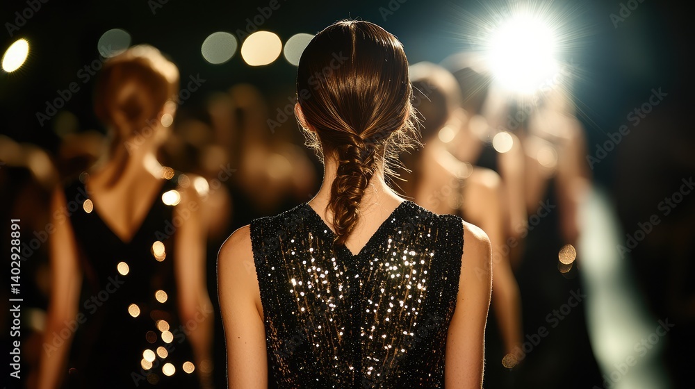 custom made wallpaper toronto digitalElegant women showcase fashion at a glamorous event in a sparkling ambience
