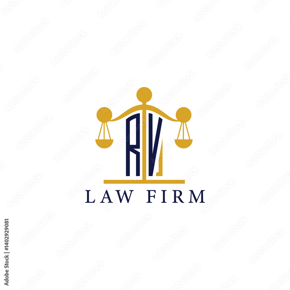 Modern Law Firm Logo with Scales of Justice Modern Law Firm Logo with Scales of Justice
