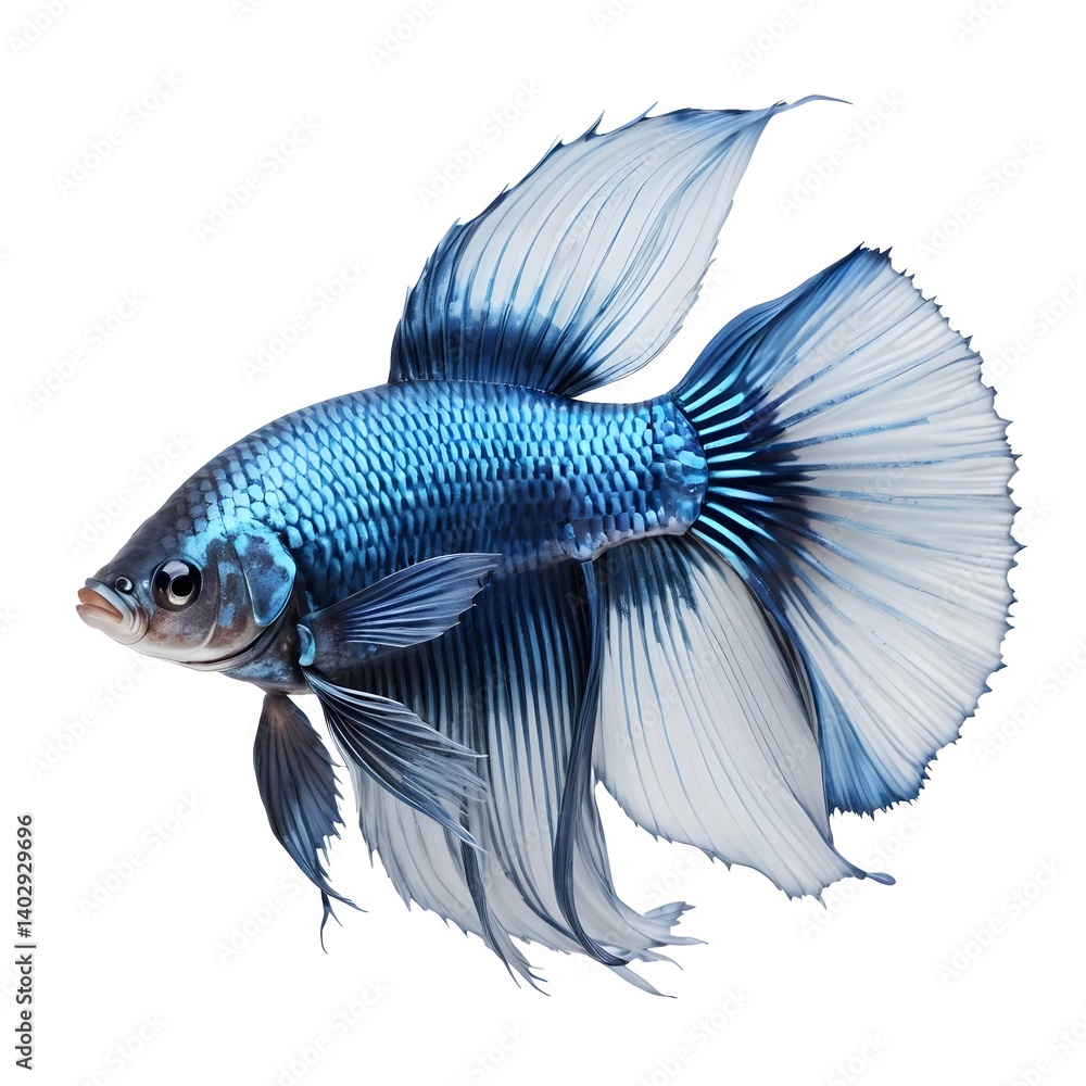 Fototapeta premium Blue Halfmoon Betta Fish