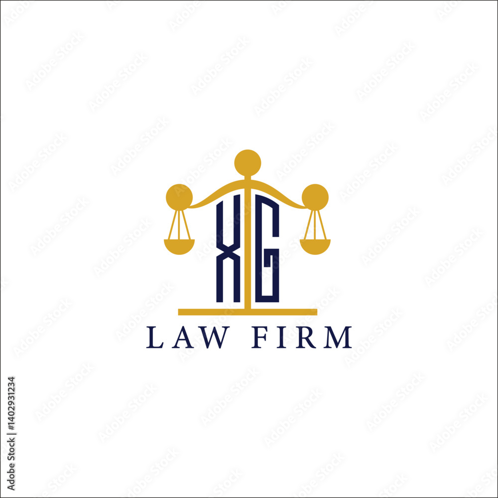 Modern Law Firm Logo with Scales of Justice Modern Law Firm Logo with Scales of Justice