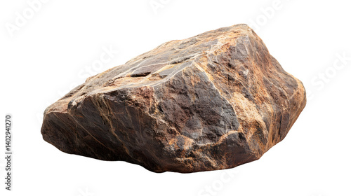 White Background Rock Stone - Professional Isolated Stone Image for Design Projects