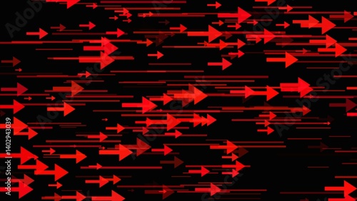  Abstract Arrows Going to Right, Loopable Animation, Gradient Background