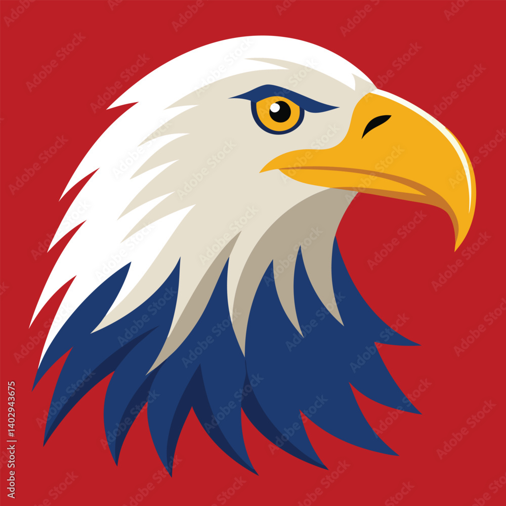 Obraz premium a colorful eagle head mascot logo vector illustration mascot logo