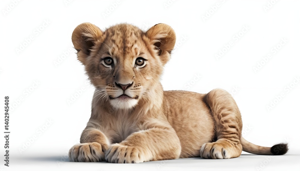 Obraz premium Adorable Lion Cub