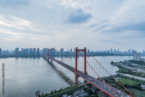 the bridge over the river