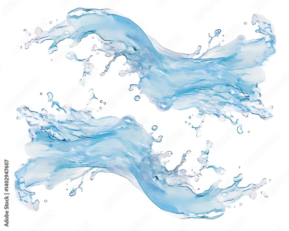 Obraz premium Water Splashing, Abstract Design