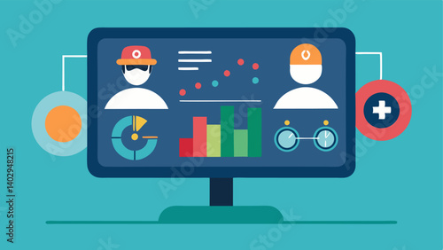 Training Evaluation A virtual scoreboard displaying realtime performance metrics for surgeons as they navigate a complex simulated surgical procedure.