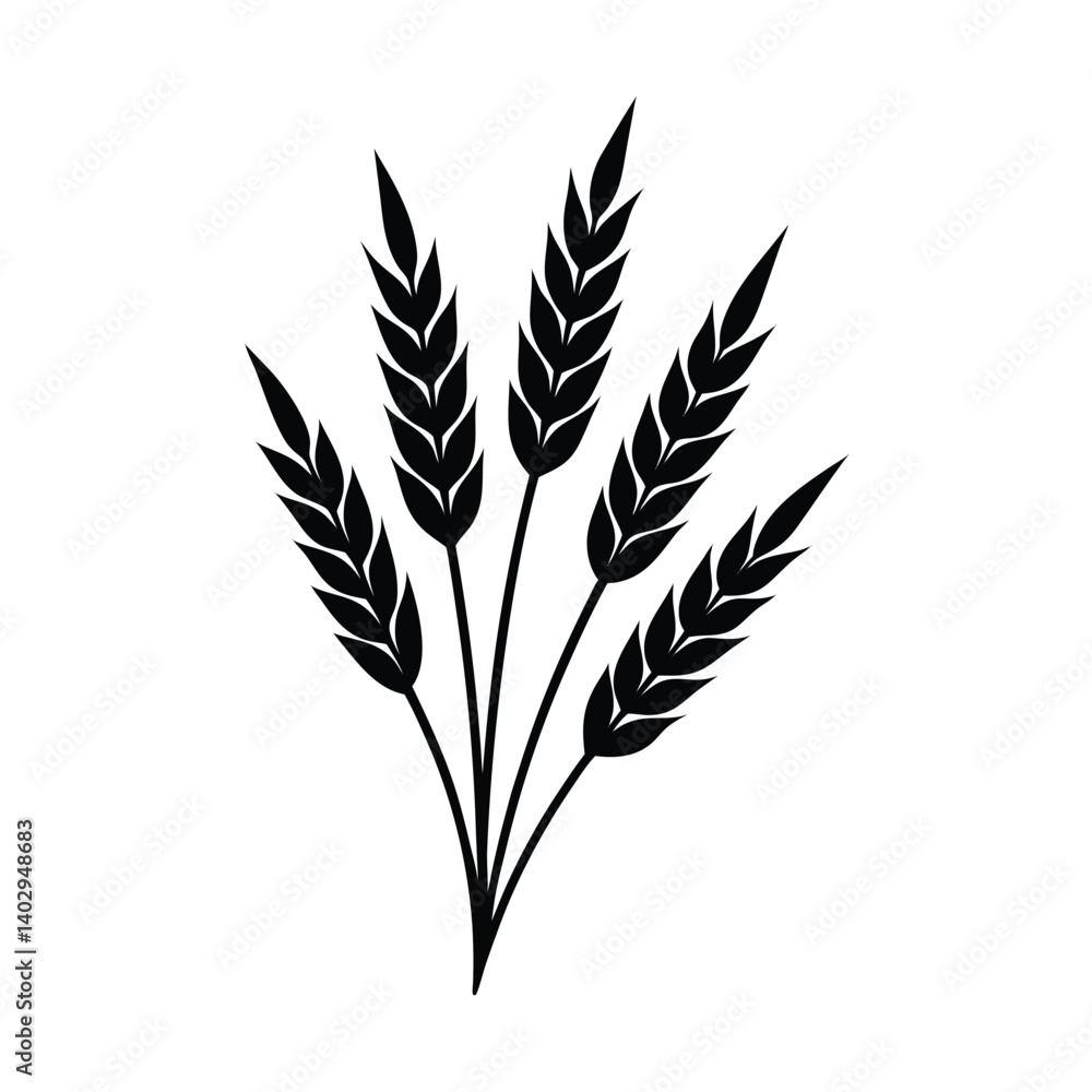 Isolated Oats Farming Crop Illustration Isolated Oats Farming Crop Illustration