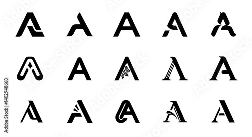 Collection of Stylish Set of Letter A Logo Icon Designs Free Download Collection of Stylish Set of Letter A Logo Icon Designs - GFXLoad