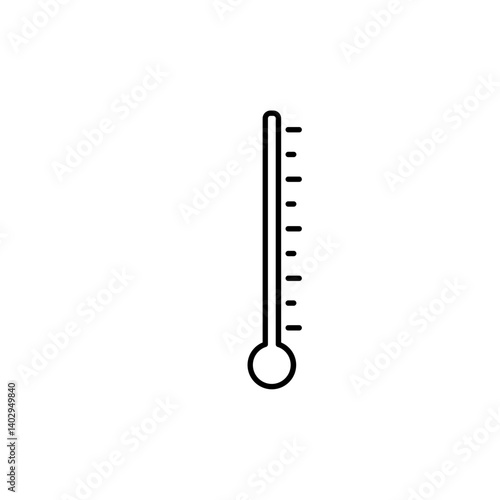minimalist thermometer outline icon