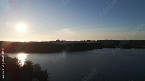Wallpaper Mural Aerial Drone Shot Over Stokkavannet Lake, Norway, Captured At Midday With Clear Reflections And Bright Natural Light Torontodigital.ca