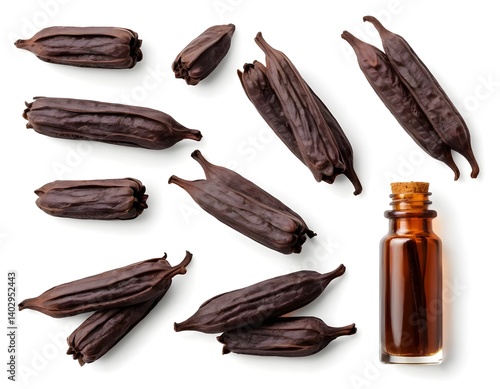 Wallpaper Mural Vanilla Beans and Essential Oil Torontodigital.ca