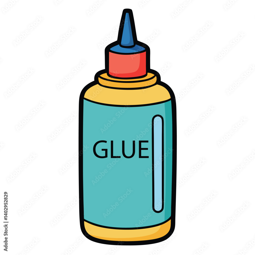 Vector bottle of glue Vector bottle of glue