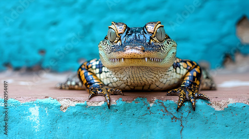 Wallpaper Mural Close-up of a captivating baby alligator. Torontodigital.ca