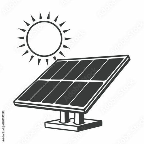 solar panels on a white background