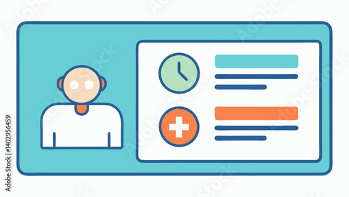 Profile Summary Widget A widget that summarizes patient information featuring a clear box for biological age and chronological age each with a small explanatory icon like a clock