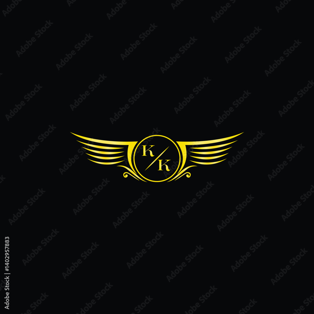 Luxury Winged Badge with Monogram Luxury Winged Badge with Monogram