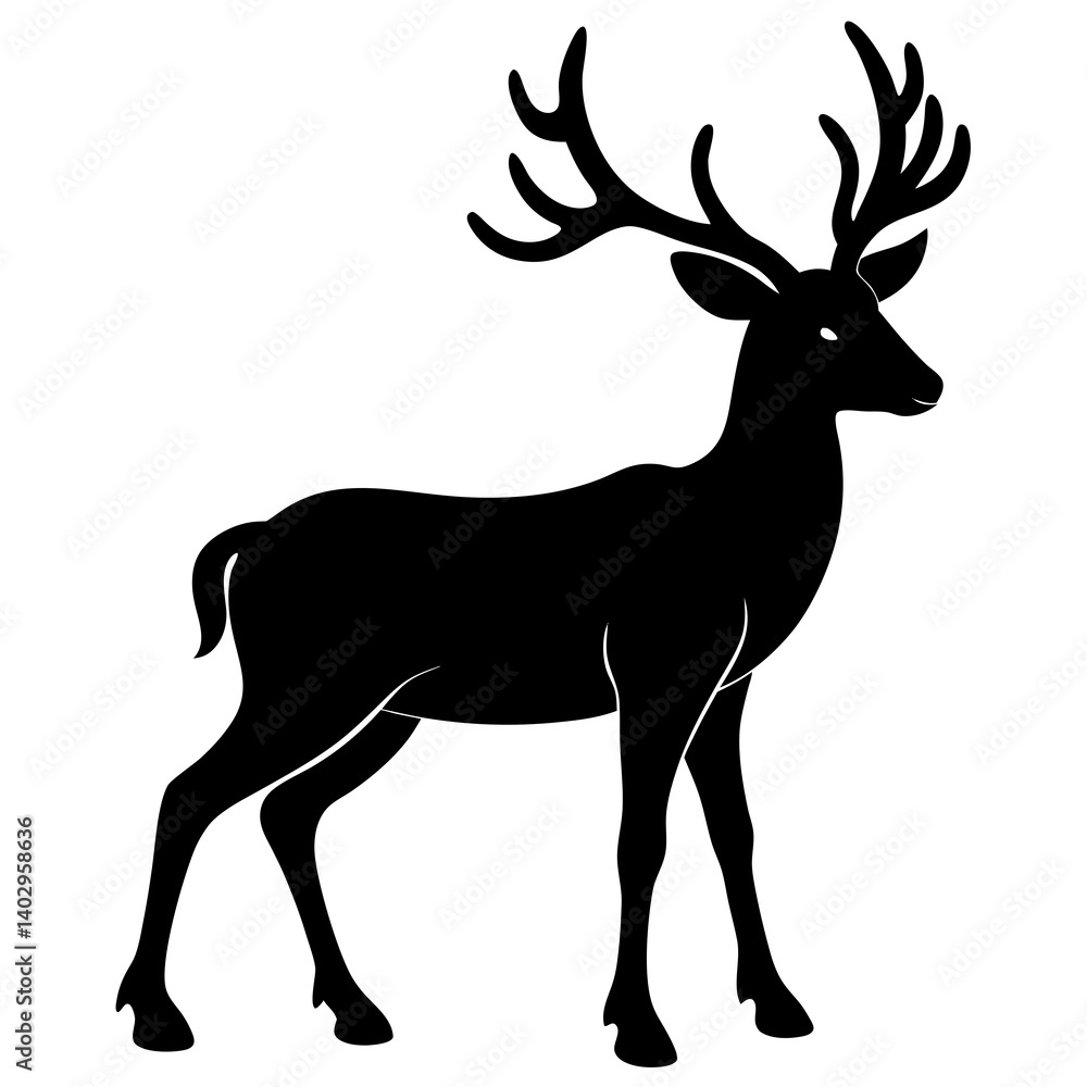 Fototapeta premium deer silhouette vector