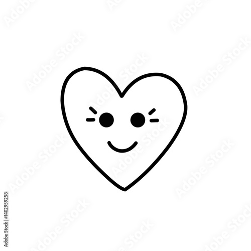 Cute heart emoji