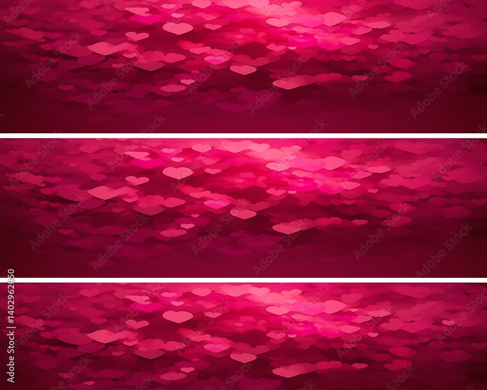 Fototapeta premium Valentine's Hearts Backgrounds