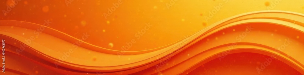 Naklejka premium Vibrant orange curved background with swirling patterns and abstract shapes, shape, geometric
