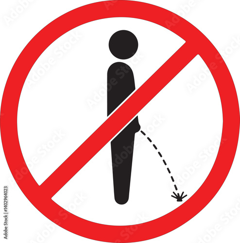 NO PEEING sign. Vector illustration


