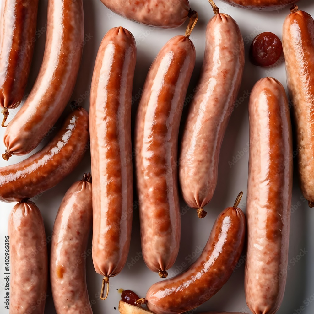 Close-up of Delicious Cooked Sausages Close-up of Delicious Cooked Sausages