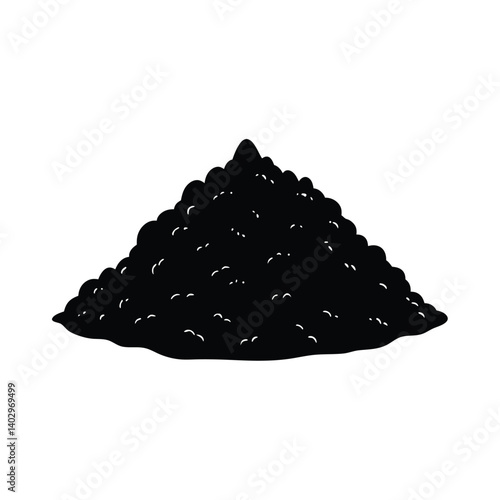 Isolated Soil Pile Clipart