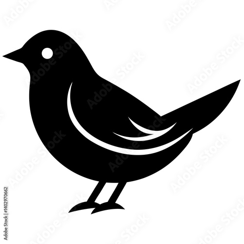 bird silhouette icon on white background