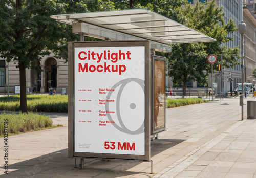 Citylight Poster PSD Mockup