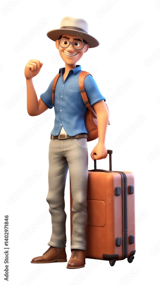 PNG Suitcase luggage headwear portrait.