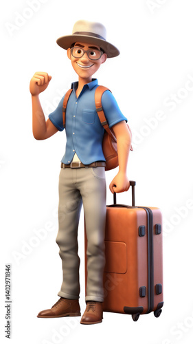 PNG Suitcase luggage headwear portrait.
