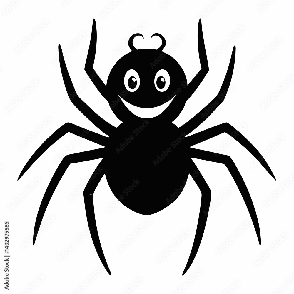 spider on white background spider on white background